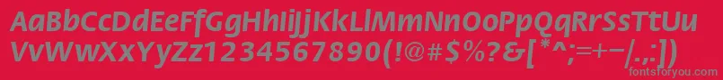 FstB Font – Gray Fonts on Red Background