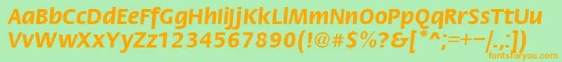 FstB Font – Orange Fonts on Green Background