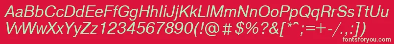Подробнее о шрифте ArtsanscItalic Шрифт ArtsanscItalic – зелёные шрифты на красном фоне