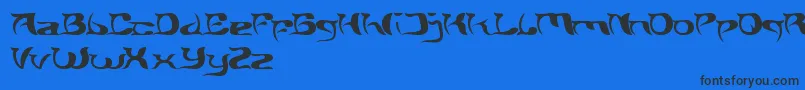 Шрифт BrainStorm – чёрные шрифты на синем фоне