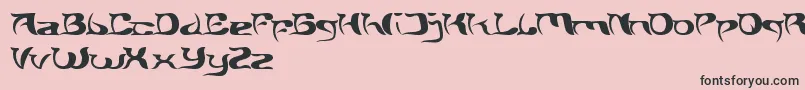 フォントBrainStorm – ピンクの背景に黒い文字