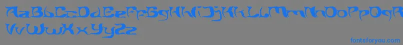 フォントBrainStorm – 灰色の背景に青い文字
