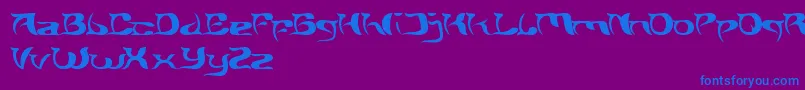 フォントBrainStorm – 紫色の背景に青い文字