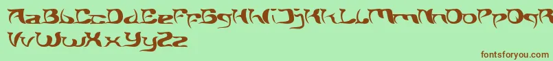 BrainStorm-fontti – ruskeat fontit vihreällä taustalla
