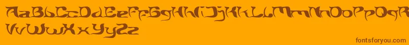 BrainStorm Font – Brown Fonts on Orange Background