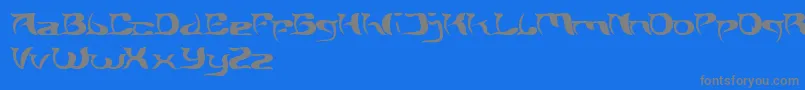 フォントBrainStorm – 青い背景に灰色の文字