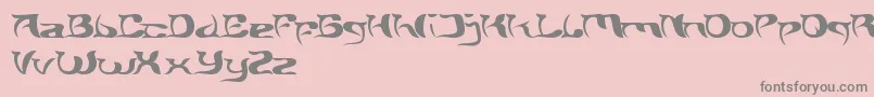 フォントBrainStorm – ピンクの背景に灰色の文字