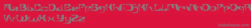 BrainStorm-fontti – harmaat kirjasimet punaisella taustalla