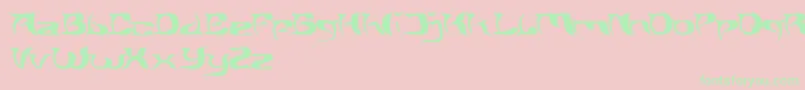 フォントBrainStorm – ピンクの背景に緑の文字