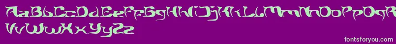 BrainStorm-fontti – vihreät fontit violetilla taustalla