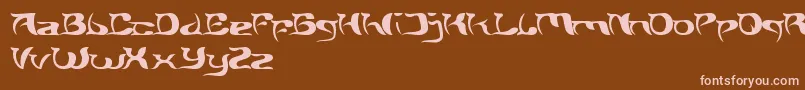 BrainStorm Font – Pink Fonts on Brown Background