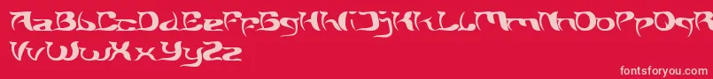 BrainStorm-Schriftart – Rosa Schriften auf rotem Hintergrund