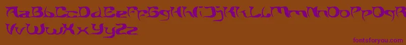 BrainStorm-fontti – violetit fontit ruskealla taustalla