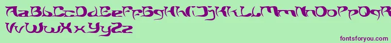 BrainStorm-fontti – violetit fontit vihreällä taustalla