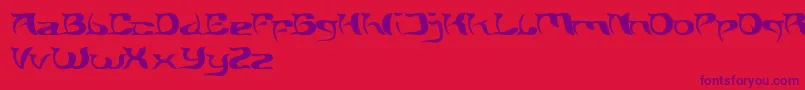 BrainStorm-fontti – violetit fontit punaisella taustalla