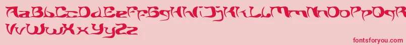 フォントBrainStorm – ピンクの背景に赤い文字
