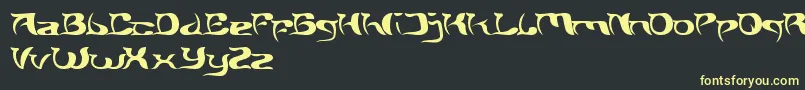 BrainStorm-fontti – keltaiset fontit mustalla taustalla
