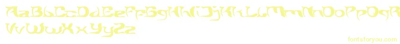 フォントBrainStorm – 白い背景に黄色の文字
