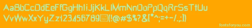 WRdoomDemo Font – Green Fonts on Orange Background