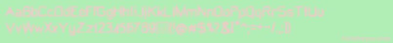Więcej informacji o czcionce WRdoomDemo Czcionka WRdoomDemo – różowe czcionki na zielonym tle