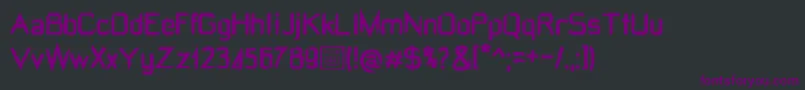 Шрифт WRdoomDemo – фиолетовые шрифты на чёрном фоне