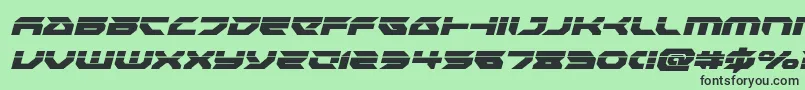 Royalsamurailaserital Font – Black Fonts on Green Background
