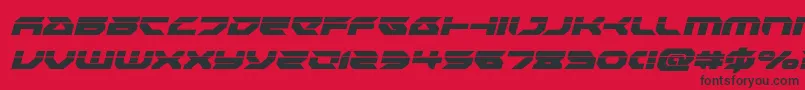 Royalsamurailaserital Font – Black Fonts on Red Background