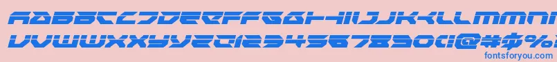 Royalsamurailaserital Font – Blue Fonts on Pink Background