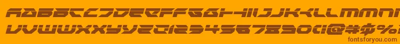 Royalsamurailaserital Font – Brown Fonts on Orange Background