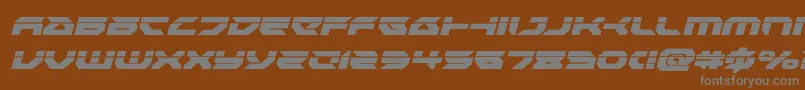 Royalsamurailaserital-Schriftart – Graue Schriften auf braunem Hintergrund