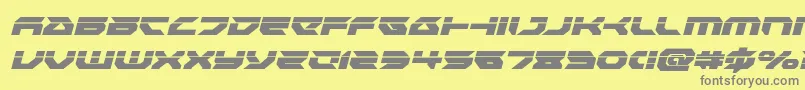 Royalsamurailaserital-Schriftart – Graue Schriften auf gelbem Hintergrund