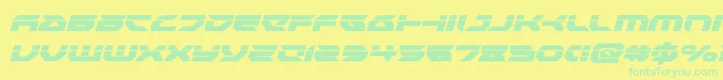 Шрифт Royalsamurailaserital – зелёные шрифты на жёлтом фоне
