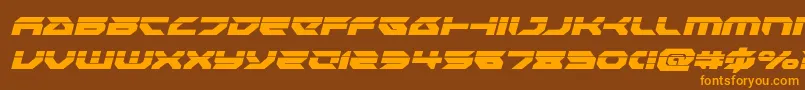 Royalsamurailaserital Font – Orange Fonts on Brown Background