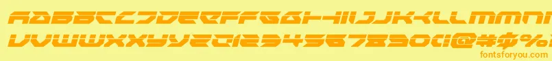 Royalsamurailaserital Font – Orange Fonts on Yellow Background