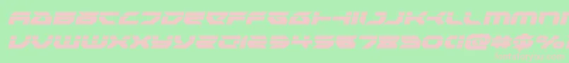 Royalsamurailaserital-Schriftart – Rosa Schriften auf grünem Hintergrund