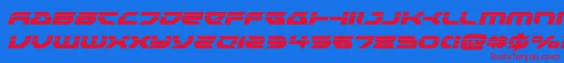 Royalsamurailaserital Font – Red Fonts on Blue Background
