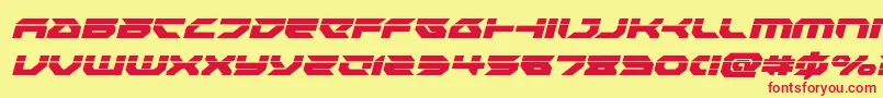 Royalsamurailaserital Font – Red Fonts on Yellow Background