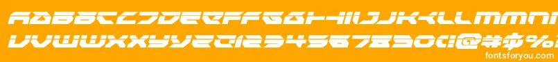 Royalsamurailaserital Font – White Fonts on Orange Background