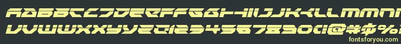 Royalsamurailaserital Font – Yellow Fonts on Black Background