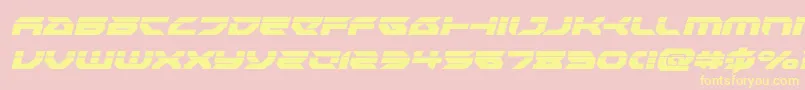 Royalsamurailaserital Font – Yellow Fonts on Pink Background