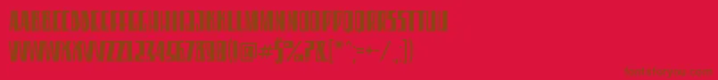 EleventhSquare Font – Brown Fonts on Red Background