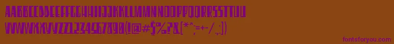 EleventhSquare Font – Purple Fonts on Brown Background