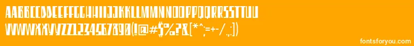 フォントEleventhSquare – オレンジの背景に白い文字