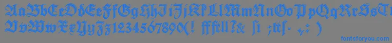 Deutsche Font – Blue Fonts on Gray Background