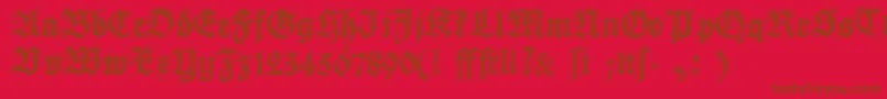 Deutsche Font – Brown Fonts on Red Background
