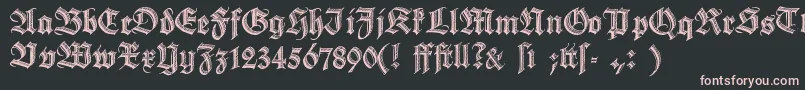 Deutsche Font – Pink Fonts on Black Background