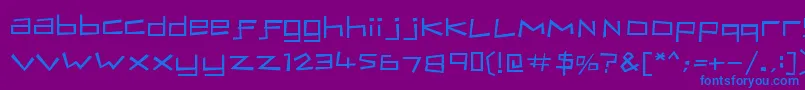 Bassist Font – Blue Fonts on Purple Background