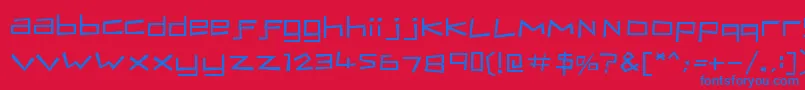 Bassist Font – Blue Fonts on Red Background