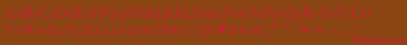 Venetian301Bt Font – Red Fonts on Brown Background