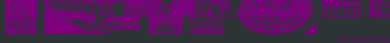 ObeyfavesCaps Font – Purple Fonts on Black Background